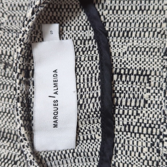 Marques Almeida Collarless Tweed Jacket - Picture 14 of 15